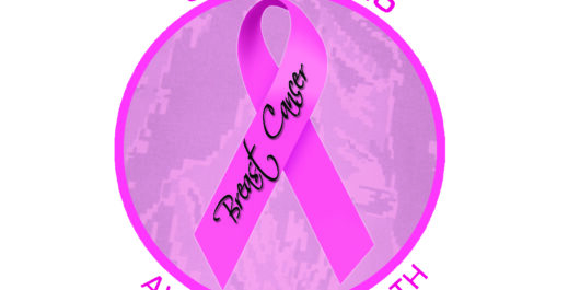 Image featuring a breast cancer awareness ribbon with an African map in the background.