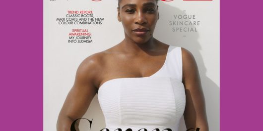 Portrait of Serena Williams on the cover of British Vogue