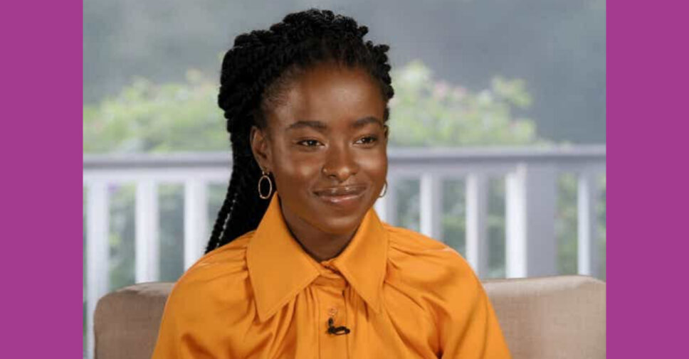 Amanda Gorman speaking during an interview with Oprah Winfrey