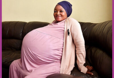 South African Woman with Newborn Babies
