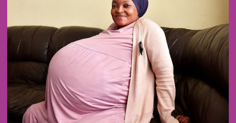 South African Woman with Newborn Babies