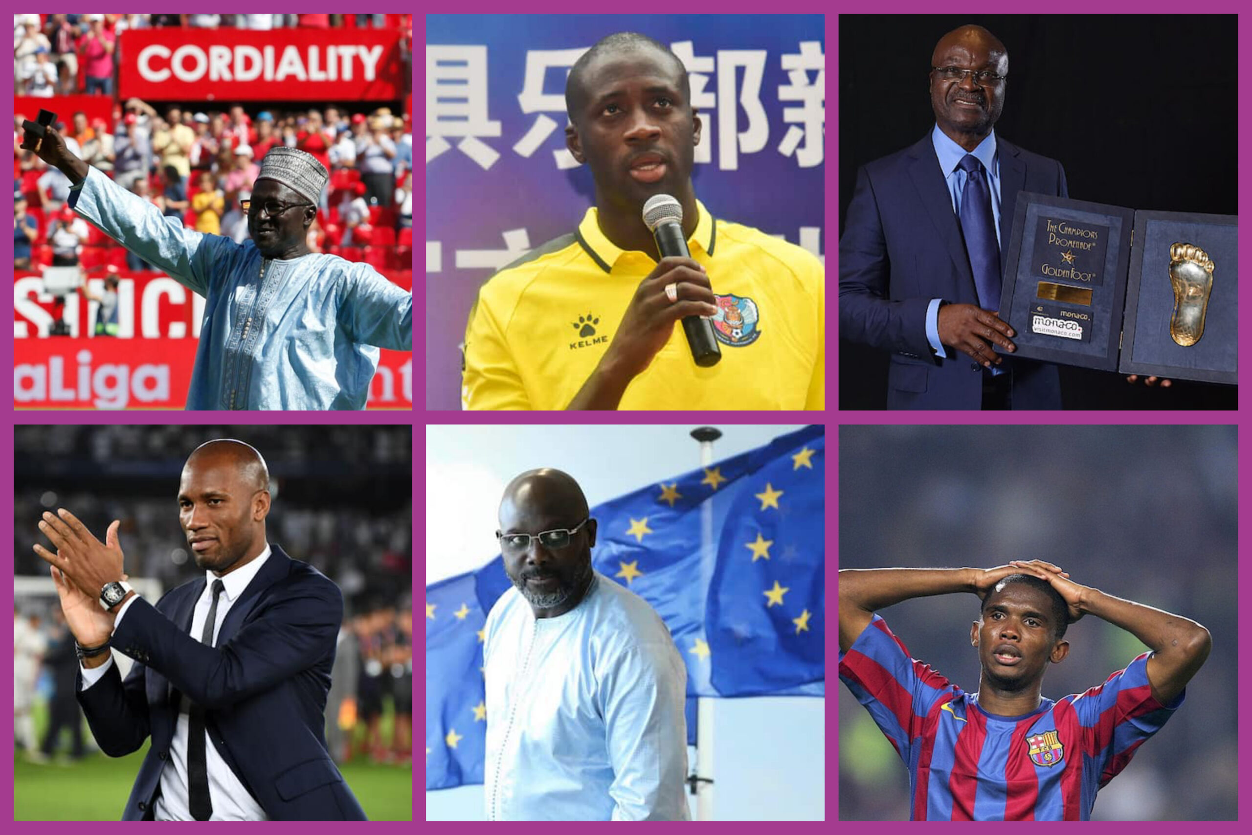 Portrait of 6 African Football Players: Celebrating Greatness