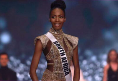 Image featuring Miss South Africa at the Miss Universe 2021 pageant.