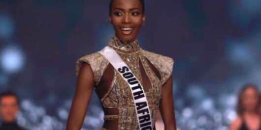 Image featuring Miss South Africa at the Miss Universe 2021 pageant.