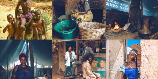 Image of the photographer capturing moments of daily life in The Gambia.