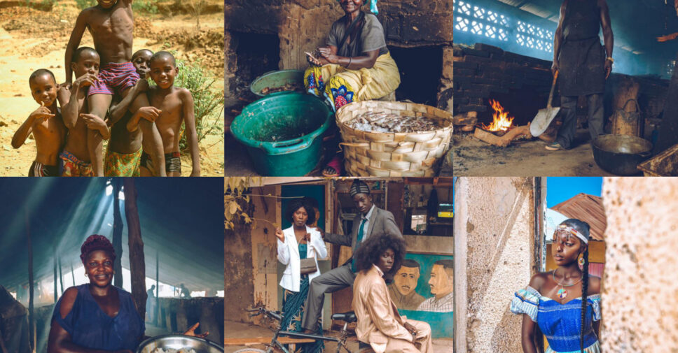 Image of the photographer capturing moments of daily life in The Gambia.