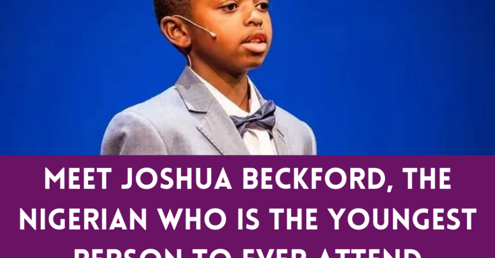 Image of Joshua Beckford, the remarkable Nigerian prodigy, at Oxford University.