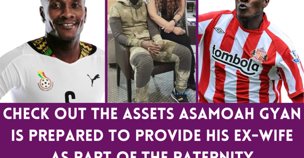 Image of Asamoah Gyan and his ex-wife during legal proceedings.