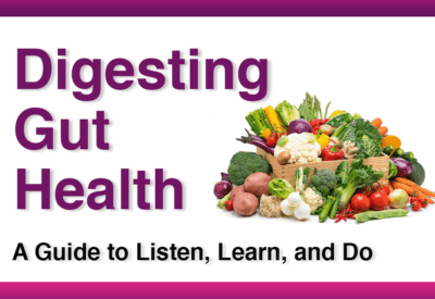 Illustration of digestive system with healthy gut flora