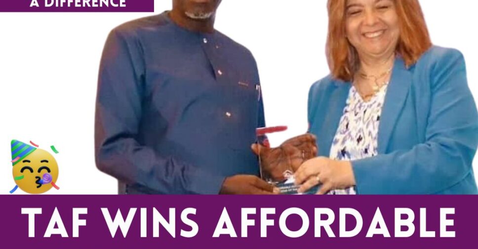 Image featuring the logo or emblem of TAF, the recipient of the Affordable Housing Investor of the Year Award.
