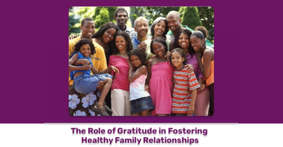 Family sharing a moment of gratitude