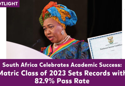Image featuring a group of celebrating South African students holding their matriculation certificates.