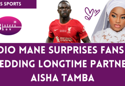 Sadio Mane and his longtime partner at their secret wedding
