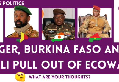 Image featuring the flags of Niger, Burkina Faso, and Mali, symbolizing the planned confederation.