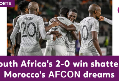 South Africa triumphs 2-0 over Morocco in AFCON 2023-24.