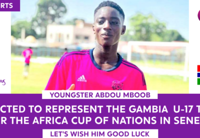 Young Gambian Star Abdou Mboob Selected for U-17 Africa Cup of Nations Qualifiers!