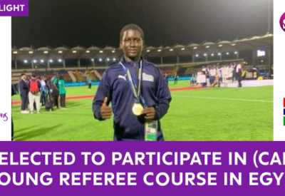 Young Gambian Referee Muhammed Sanneh Selected for CAF Young Referees Course in Cairo
