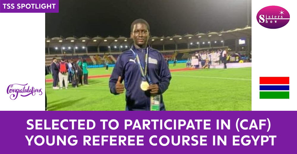 Young Gambian Referee Muhammed Sanneh Selected for CAF Young Referees Course in Cairo