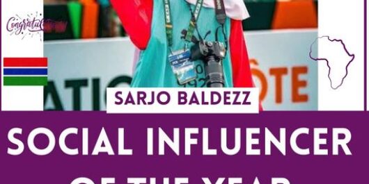 Sarjo Balde Wins Social Influencer of the Year Award at She Awards Gambia 2024