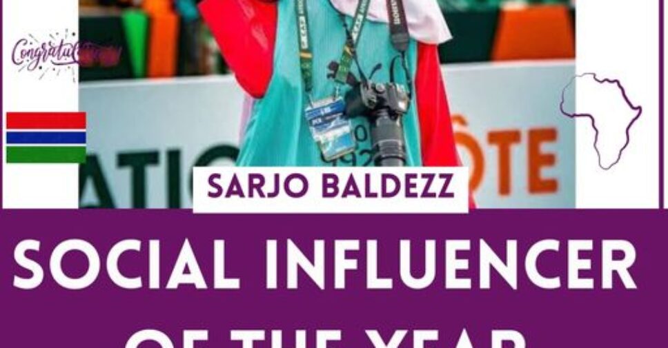 Sarjo Balde Wins Social Influencer of the Year Award at She Awards Gambia 2024
